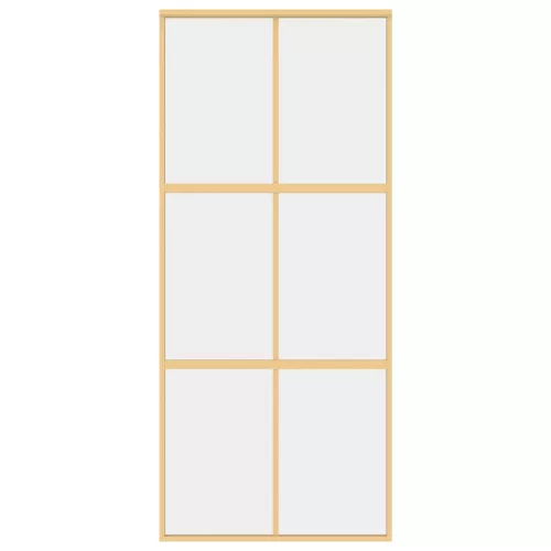  aranyszínű átlátszó ESG üveg és alumínium tolóajtó 90 x 205 cm