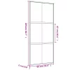  aranyszínű átlátszó ESG üveg és alumínium tolóajtó 90 x 205 cm