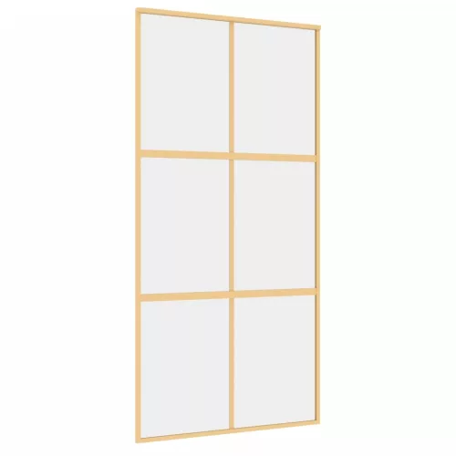  aranyszínű átlátszó ESG üveg és alumínium tolóajtó 102,5x205 cm