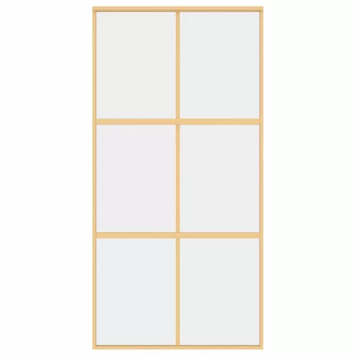  aranyszínű átlátszó ESG üveg és alumínium tolóajtó 102,5x205 cm