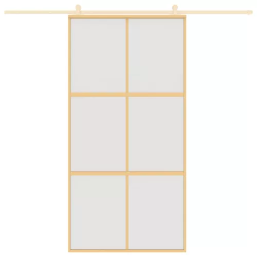  aranyszínű ESG tejüveg és alumínium tolóajtó 102,5 x 205 cm