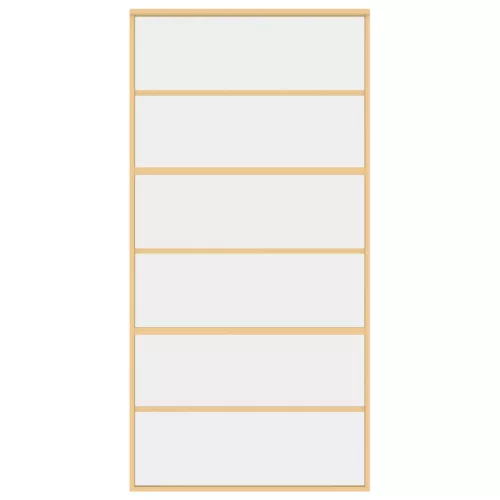  aranyszínű átlátszó ESG üveg és alumínium tolóajtó 102,5x205 cm