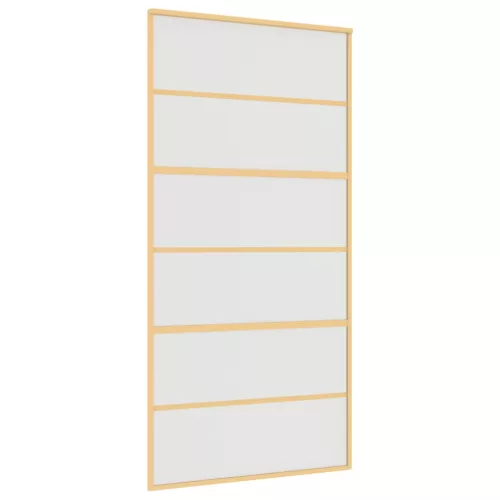  aranyszínű ESG tejüveg és alumínium tolóajtó 102,5 x 205 cm