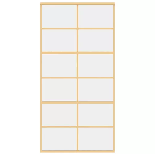  aranyszínű átlátszó ESG üveg és alumínium tolóajtó 102,5x205 cm