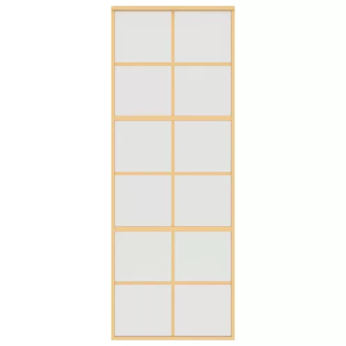  aranyszínű ESG tejüveg és alumínium tolóajtó 76 x 205 cm