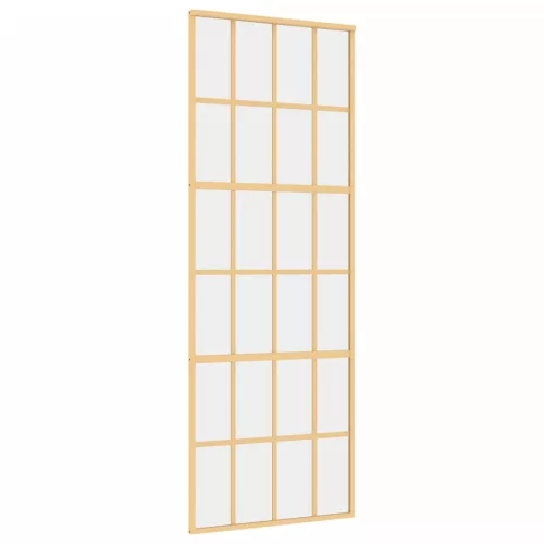  aranyszínű átlátszó ESG üveg és alumínium tolóajtó 76 x 205 cm