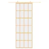  aranyszínű átlátszó ESG üveg és alumínium tolóajtó 76 x 205 cm