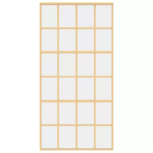  aranyszínű átlátszó ESG üveg és alumínium tolóajtó 102,5x205 cm