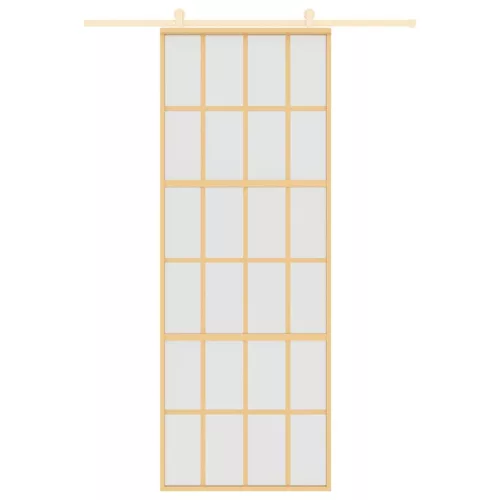  aranyszínű ESG tejüveg és alumínium tolóajtó 76 x 205 cm