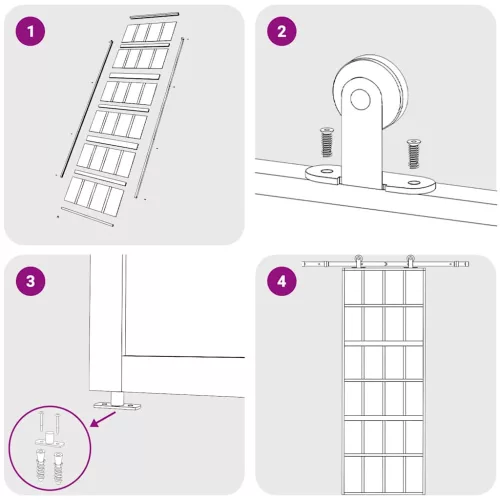  aranyszínű ESG tejüveg és alumínium tolóajtó 76 x 205 cm