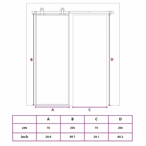  aranyszínű ESG tejüveg és alumínium tolóajtó 76 x 205 cm