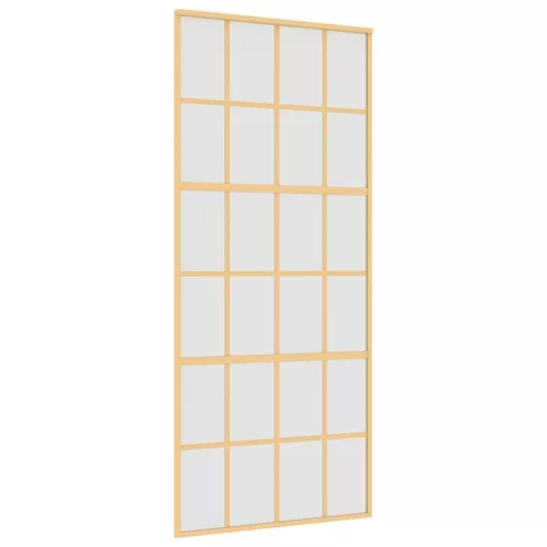  aranyszínű ESG tejüveg és alumínium tolóajtó 90 x 205 cm