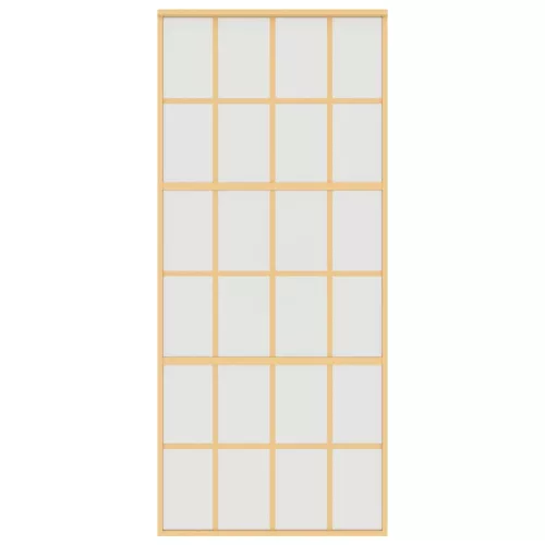  aranyszínű ESG tejüveg és alumínium tolóajtó 90 x 205 cm