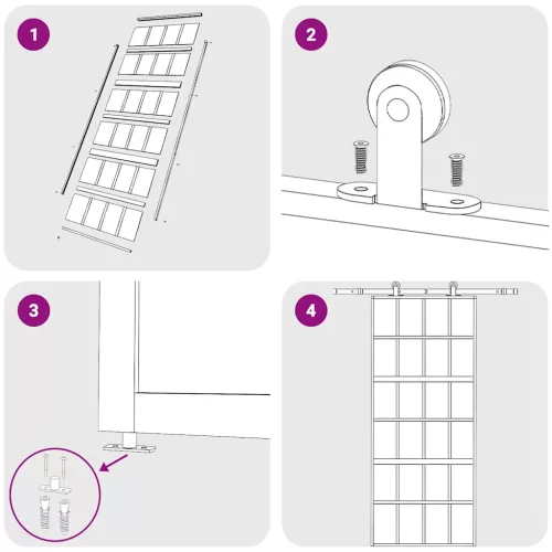  aranyszínű ESG tejüveg és alumínium tolóajtó 90 x 205 cm