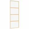 aranyszínű átlátszó ESG üveg és alumínium tolóajtó 76 x 205 cm