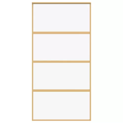  aranyszínű átlátszó ESG üveg és alumínium tolóajtó 102,5x205 cm