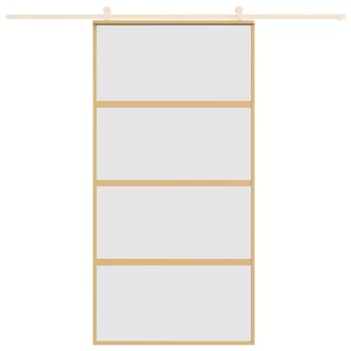  aranyszínű ESG tejüveg és alumínium tolóajtó 102,5 x 205 cm