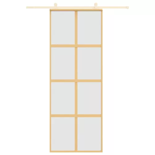  aranyszínű ESG tejüveg és alumínium tolóajtó 76 x 205 cm