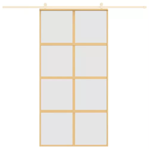  aranyszínű ESG tejüveg és alumínium tolóajtó 102,5 x 205 cm