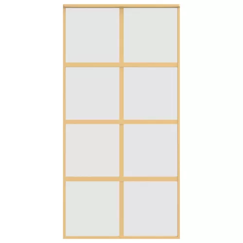  aranyszínű ESG tejüveg és alumínium tolóajtó 102,5 x 205 cm