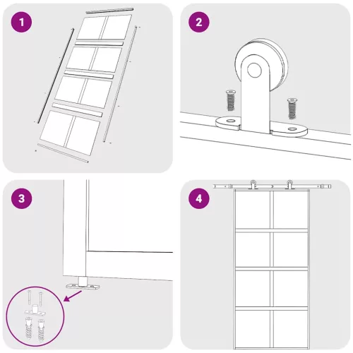  aranyszínű ESG tejüveg és alumínium tolóajtó 102,5 x 205 cm