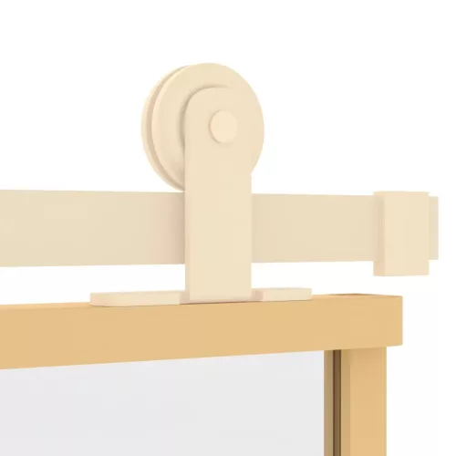  aranyszínű átlátszó ESG üveg és alumínium tolóajtó 76 x 205 cm