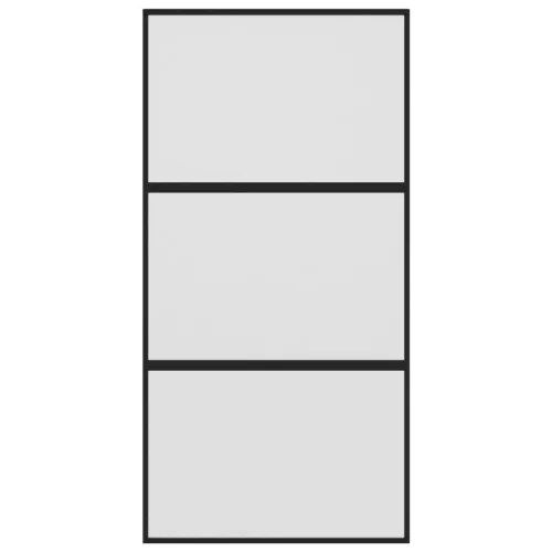  fekete edzett üveg és alumínium tolóajtó 102,5 x 205 cm