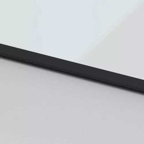  fekete edzett üveg és alumínium tolóajtó 90 x 205 cm