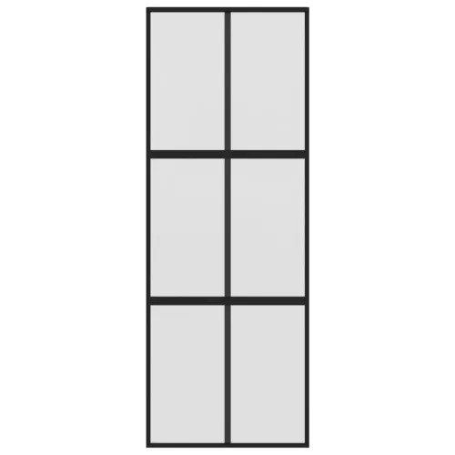  fekete edzett üveg és alumínium tolóajtó 90 x 205 cm