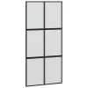  fekete edzett üveg és alumínium tolóajtó 102,5 x 205 cm