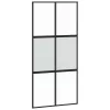  fekete edzett üveg és alumínium tolóajtó 102,5 x 205 cm