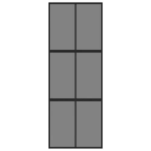  fekete edzett üveg és alumínium tolóajtó 76 x 205 cm