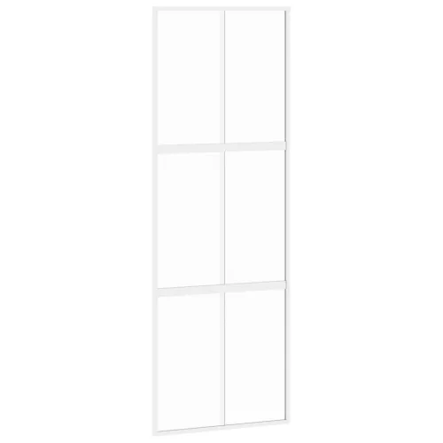  fehér edzett üveg és alumínium tolóajtó 76 x 205 cm
