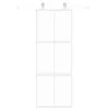  fehér edzett üveg és alumínium tolóajtó 76 x 205 cm