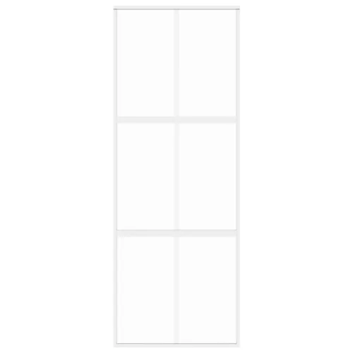  fehér edzett üveg és alumínium tolóajtó 76 x 205 cm