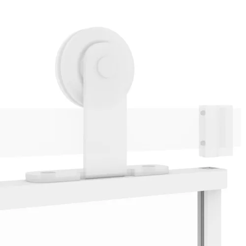  fehér edzett üveg és alumínium tolóajtó 76 x 205 cm