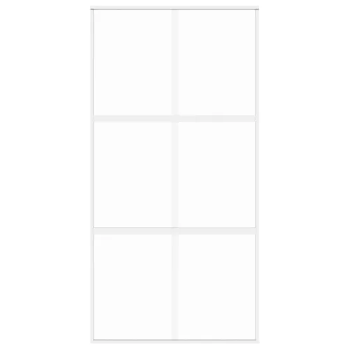  fehér edzett üveg és alumínium tolóajtó 102,5 x 205 cm