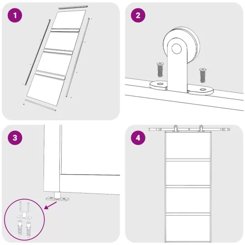  fekete edzett üveg és alumínium tolóajtó 90 x 205 cm