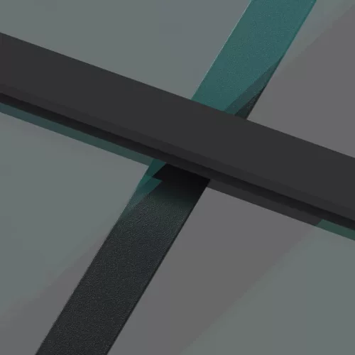  fekete edzett üveg és alumínium tolóajtó 90 x 205 cm