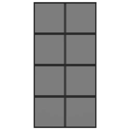  fekete edzett üveg és alumínium tolóajtó 102,5 x 205 cm