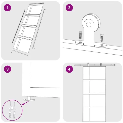  fekete edzett üveg és alumínium tolóajtó 90 x 205 cm