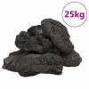  fekete vulkanikus kőzetek 10-30 cm 25 kg