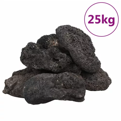  fekete vulkanikus kőzetek 10-30 cm 25 kg