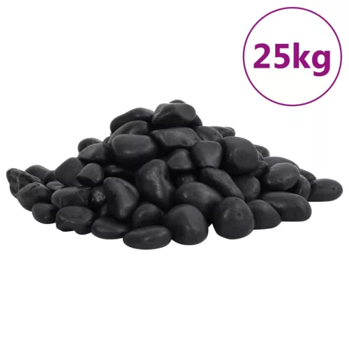  25 kg fekete csiszolt kavics 2-5 cm