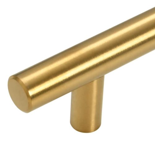 10 db aranyszínű rozsdamentes acél szekrényfogantyú 160 mm - raktári