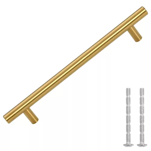  10 db aranyszínű rozsdamentes acél szekrényfogantyú 160 mm