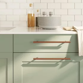  5 db fekete rozsdamentes acél szekrényfogantyú 224 mm