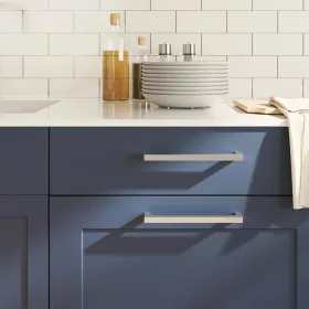  5 db ezüst rozsdamentes acél szekrényfogantyú 192 mm