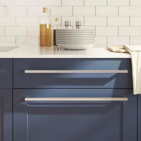  5 db ezüst rozsdamentes acél szekrényfogantyú 480 mm