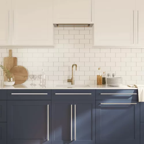  5 db ezüst rozsdamentes acél szekrényfogantyú 480 mm